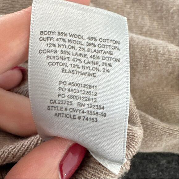 Aritizia Wilfred Rebecca Turtleneck Merino Wool & Cotton Brown, Size S, Like New - Picture 6 of 9